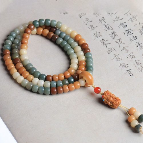 108 Bodhi Seed Green Tara Buddha Bracelet