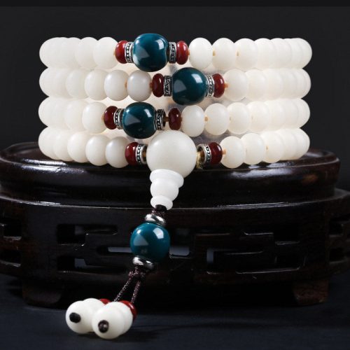 Bodhi Seed Adjustable Lotus Charm Bracelet