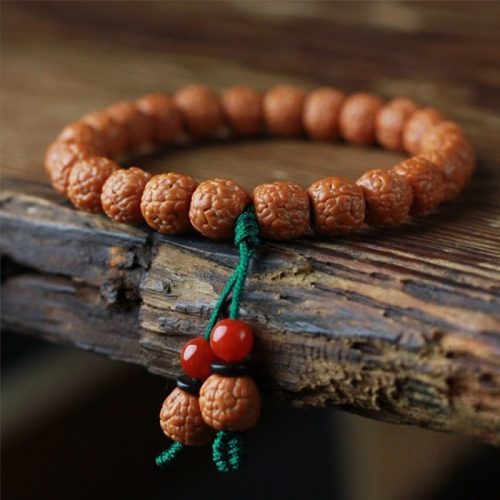 Tibetan Rudraksha Bodhi Seed Agate Bracelet