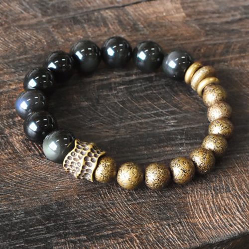 Rainbow Obsidian Copper Transformation Bracelet