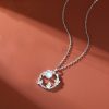 925 Sterling Silver Moonstone Rabbit Pendant Necklace
