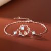 925 Sterling Silver Moonstone Rabbit Pendant Necklace