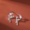925 Sterling Silver Moonstone Rabbit Pendant Necklace