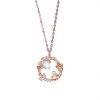 925 Sterling Silver Moonstone Rabbit Pendant Necklace