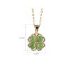 Sterling Silver Hetian Jade Clover Pendant Necklace