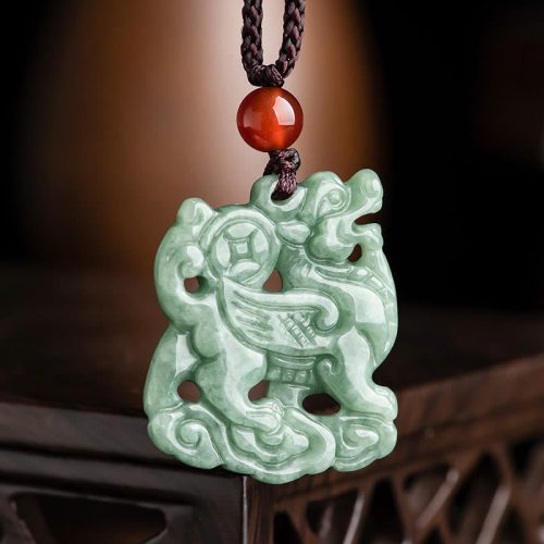 Jade PiXiu Wealth Pendant Necklace