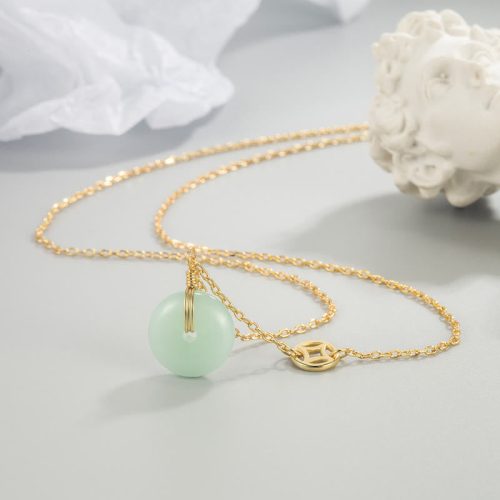 Jade Abundance Peace Buckle Necklace