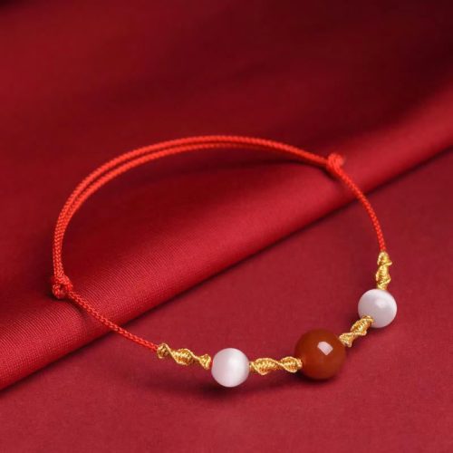 Natural Red Agate Cat Eye Calm Bracelet