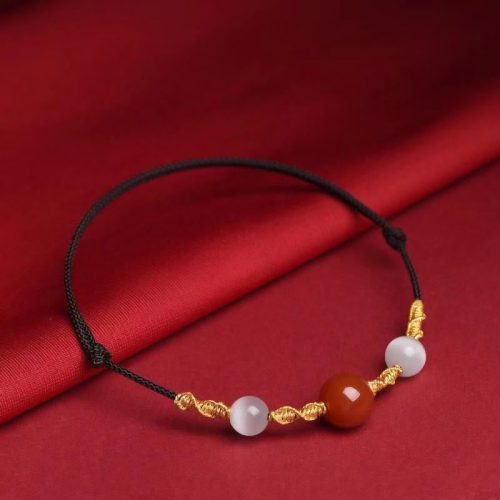 Natural Red Agate Cat Eye Calm Bracelet
