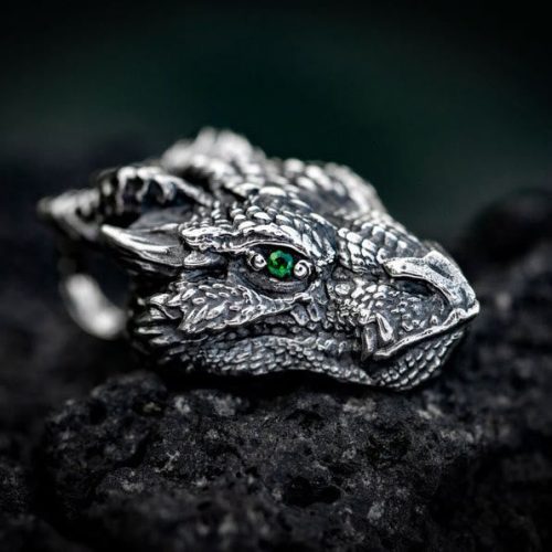 Pure Tin Dragon Head Necklace Pendant