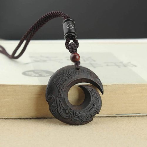 Ebony Wood Sandalwood Luck Pendant Necklace