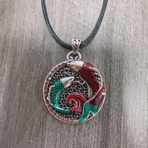 Tibetan Copper Koi Fish Necklace