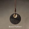 Ebony Wood Peace Pendant Necklace