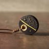 Ebony Wood Peace Pendant Necklace