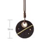 Ebony Wood Peace Pendant Necklace