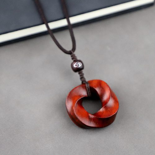 Auspicious Clouds Red Sandalwood Necklace