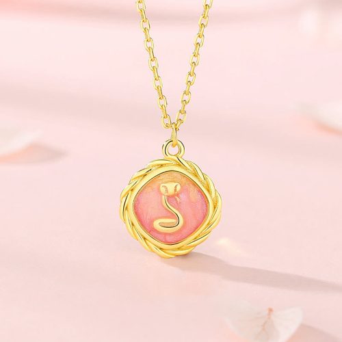 925 Silver Year of the Snake Pendant Necklace & Bracelet