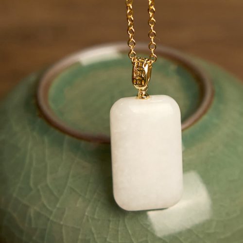 Hetian Jade Silver Prosperity Pendant Necklace