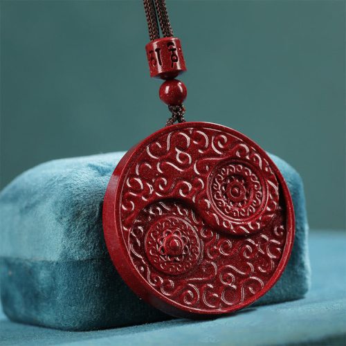 Cinnabar Yin Yang Evil Spirits Protection Necklace