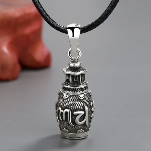 Tibetan Om Mani Padme Hum Copper Pendant Necklace