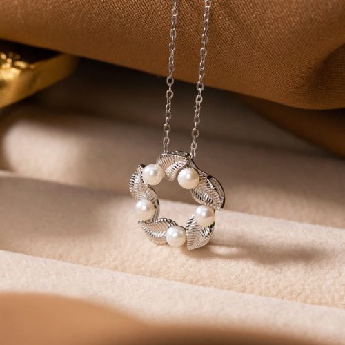 925 Silver Pearl Leaf Healing Wisdom Jewelry Set