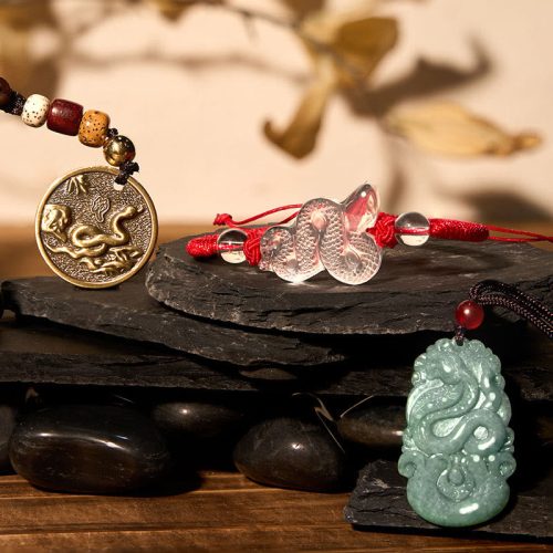 Jade White Crystal Snake Protection Bundle