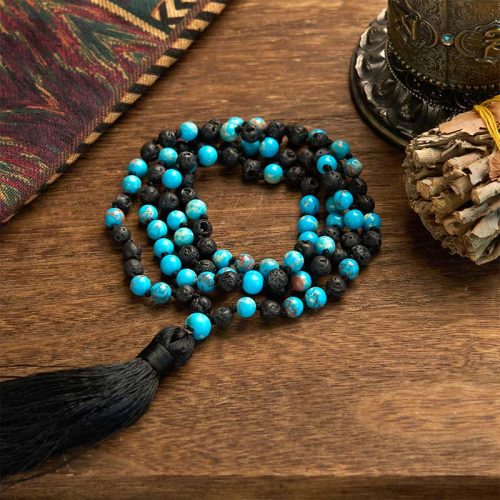 Emperor Stone Lava Rock Happiness Necklace