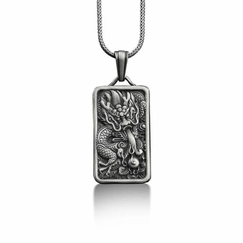 Pure Tin Dragon Success Necklace