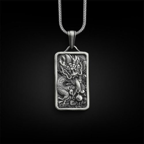 Pure Tin Dragon Success Necklace