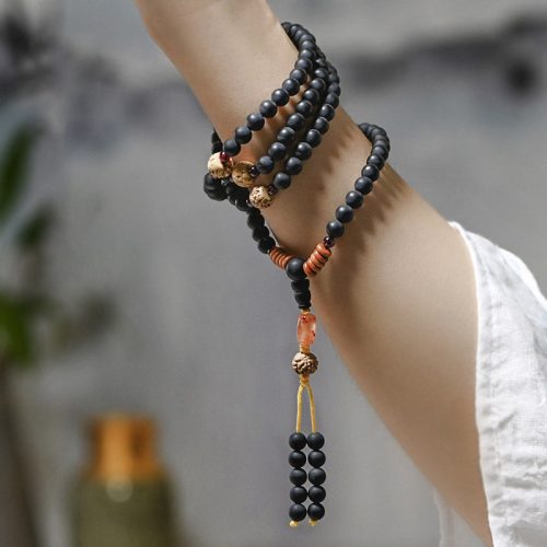 Tibetan Red Agate Healing Bodhi Seed Bracelet