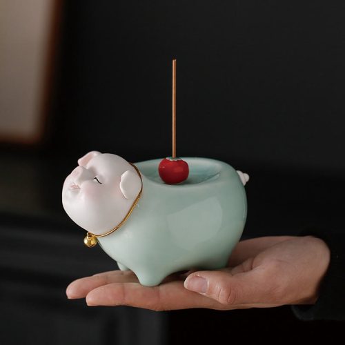 Ceramic Little Pig Incense Burner