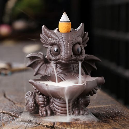 Purple Clay Backflow Smoke Fountain Incense Burner