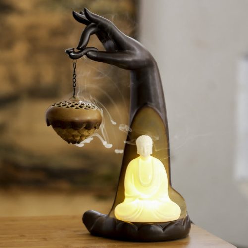 LED Buddha Hand Räuchergefäß