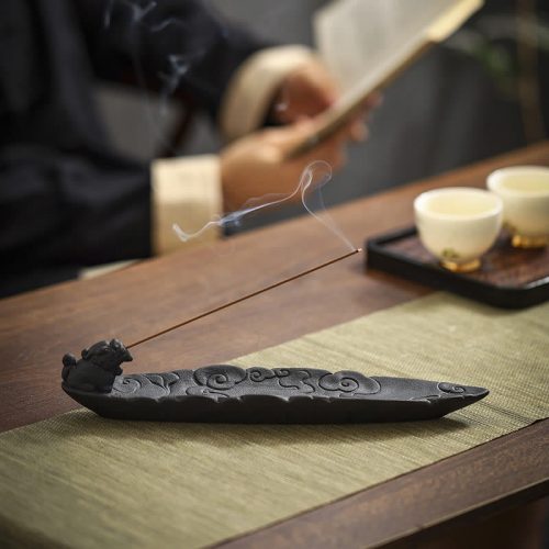 Ceramic Auspicious Clouds Pixiu Incense Burner