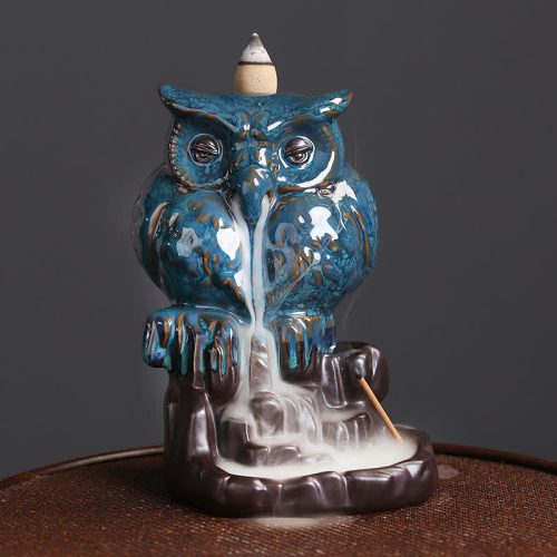Ceramic Owl Meditation Incense Burner