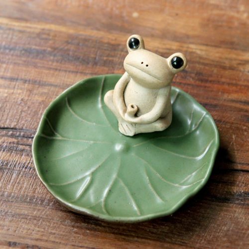 Keramischer Frosch Räuchergefäß Dekoration