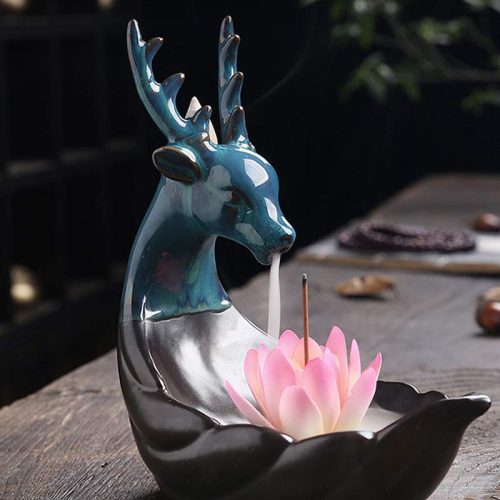 Tibetan Lotus Keramischer Meditations-Räuchergefäß