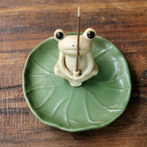 Keramischer Frosch Räuchergefäß Dekoration