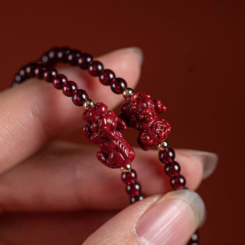 Granat Zinnober Segensarmband