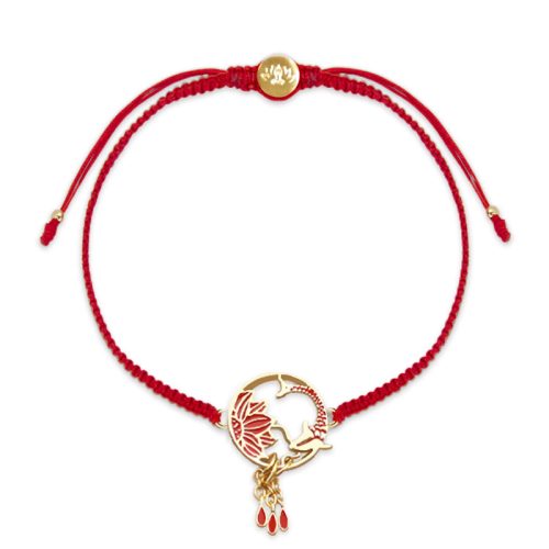 Tibetisches handgefertigtes Koi-Fisch-Rotfaden-Armband