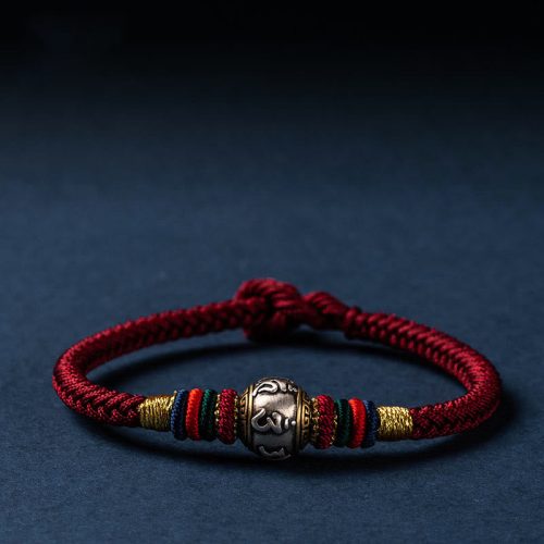 Tibetan 925 Silver Om Mani Padme Hum Luck Bracelet