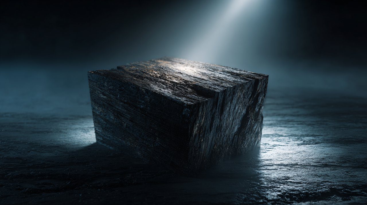 A mystical piece of raw ebony wood.