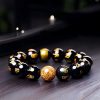 Rainbow Obsidian Om Mani Padme Hum Bracelet Rainbow Obsidian Om Mani Padme Hum Bracelet