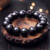 Tibetan Black Onyx Om Mani Padme Hum Bracelet Tibetan Black Onyx Om Mani Padme Hum Bracelet