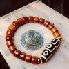 Tibetan Yak Bone Nine-Eye Dzi Bead Bracelet Tibetan Yak Bone Nine-Eye Dzi Bead Bracelet