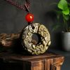 Gold Sheen Obsidian Pixiu Wealth Necklace Gold Sheen Obsidian Pixiu Wealth Necklace