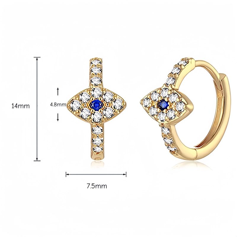 925 Silver Evil Eye Protection Earrings 925 Silver Evil Eye Protection Earrings