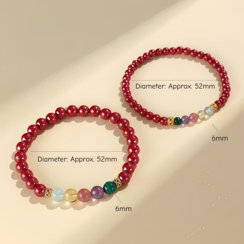Blessing Bracelet of Cinnabar and Aquamarine Blessing Bracelet of Cinnabar and Aquamarine