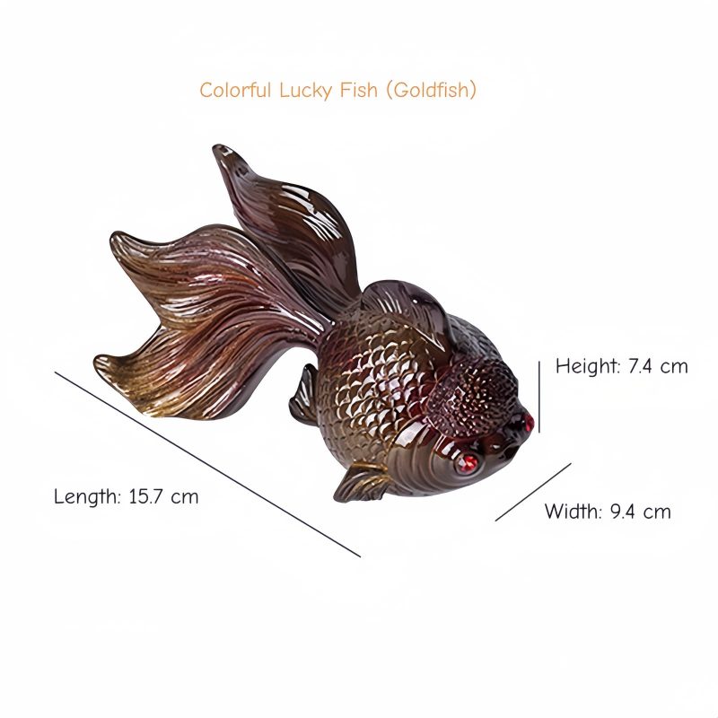 Figura de Resina de Peixe Koi que Muda de Cor Color Changing Koi Fish Resin Figurine