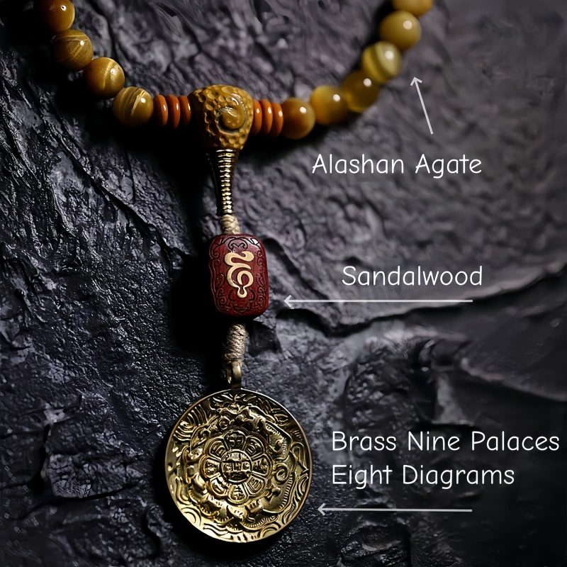 108 Mala Beads Tiger Eye Dorje Tassel Bracelet 108 Mala Beads Tiger Eye Dorje Tassel Bracelet